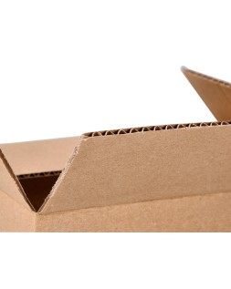 Caja para embalar q-connect americana carton reciclado canal simple 5 mm color kraft 250x150x100 mm