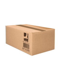 Caja para embalar q-connect americana carton reciclado canal simple 5 mm color kraft 350x250x220 mm