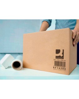Caja para embalar q-connect americana carton reciclado canal simple 5 mm color kraft 350x250x220 mm