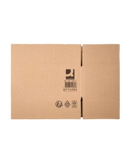 Caja para embalar q-connect americana ultra resistente carton reciclado canal doble 7mm color kraft 450x375x280 mm