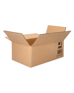 Caja para embalar q-connect americana ultra resistente carton reciclado canal doble 7mm color kraft 450x375x280 mm
