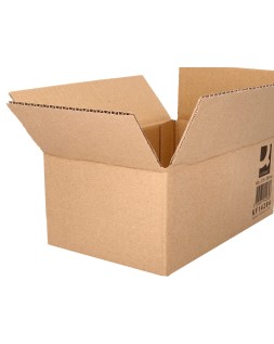 Caja para embalar q-connect americana ultra resistente carton reciclado canal doble 7mm color kraft 450x375x280 mm