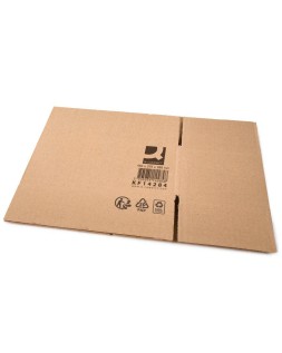 Caja para embalar q-connect americana ultra resistente carton reciclado canal doble 7mm color kraft 450x375x280 mm
