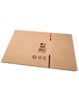Caja para embalar q-connect americana ultra resistente carton reciclado canal doble 7mm color kraft 500x340x310 mm