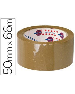 Cinta adhesiva eurocel polipropileno havana 66 m x 50 mm para embalaje