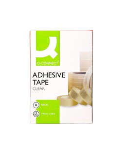 Cinta adhesiva q-connect transparente 66 m x 19 mm
