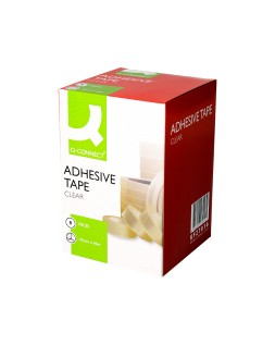 Cinta adhesiva q-connect transparente 66 m x 19 mm