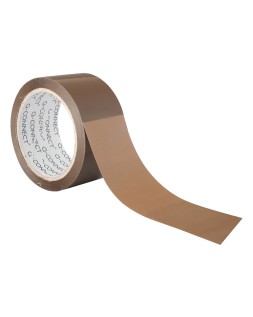 Cinta adhesiva q-connect polipropileno havana 66 m x 50 mm para embalaje