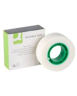 Cinta adhesiva q-connect invisible 33 m x 19 mm