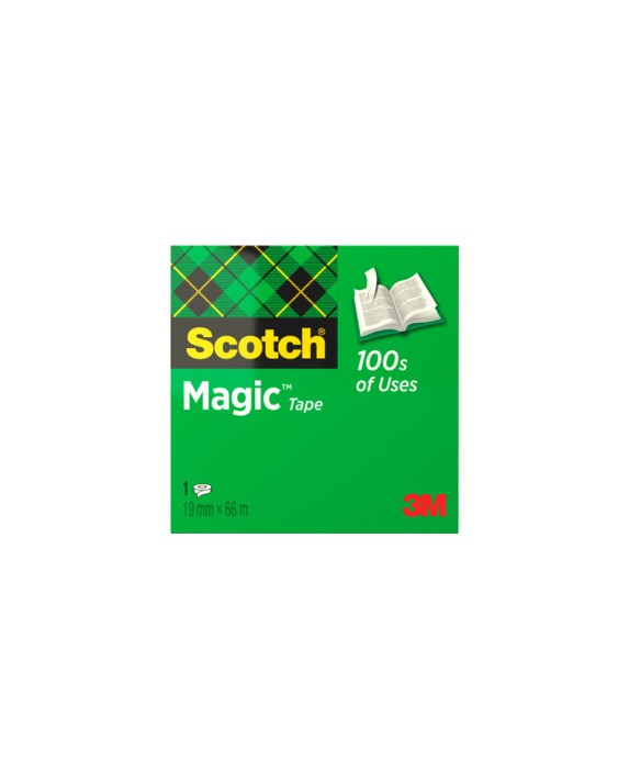 Cinta adhesiva scotch magic invisible 66 m x 19 mm