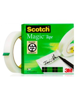 Cinta adhesiva scotch magic invisible 66 m x 19 mm