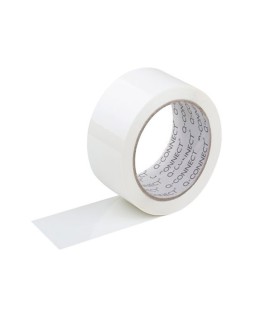 Cinta adhesiva q-connect polipropileno blanca 66 m x 50 mm para embalaje