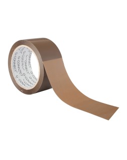 Cinta adhesiva q-connect polipropileno havana 66 m x 50 mm para embalaje bajo ruido