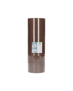 Cinta adhesiva q-connect polipropileno havana 66 m x 50 mm para embalaje bajo ruido