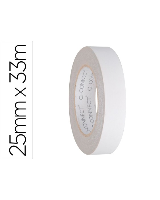 Cinta adhesiva q-connect doble cara 33 m x 25 mm
