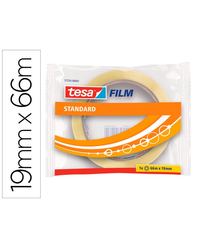 Cinta adhesiva tesa standard 66 m x 19 mm