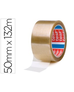 Cinta adhesiva tesa pp transparente 132 m x 50 mm para embalaje
