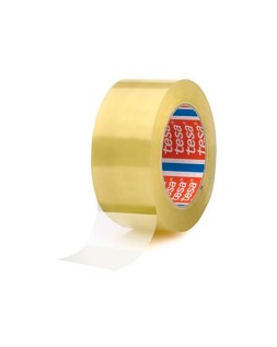 Cinta adhesiva tesa pvc transparente 66 m x 50 mm para embalaje