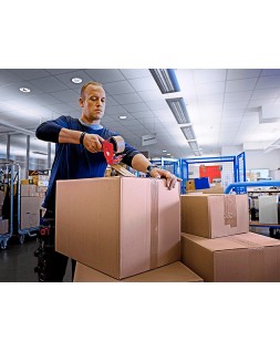 Cinta adhesiva tesa pvc transparente 66 m x 50 mm para embalaje