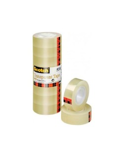 Cinta adhesiva scotch acordeon 550 33 m x 19 mm pack de 8 unidades