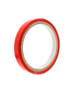 Cinta adhesiva q-connect 66 m x 9 mm roja para cerrar bolsas
