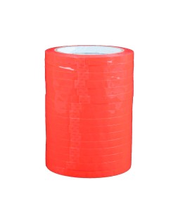 Cinta adhesiva q-connect 66 m x 9 mm roja para cerrar bolsas