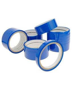 Cinta adhesiva q-connect 66 m x 9 mm azul para cerrar bolsas