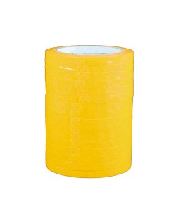 Cinta adhesiva q-connect 66 m x 9 mm amarilla para cerrar bolsas