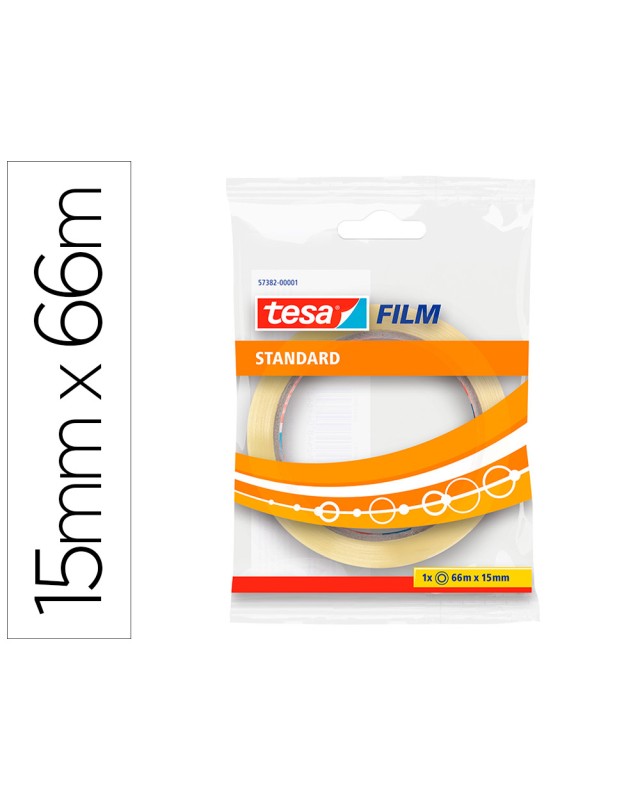 Cinta adhesiva tesa standard 66 m x 15 mm