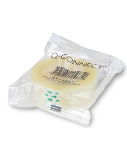 Cinta adhesiva q-connect transparente 33 m x 12 mm encelofanada