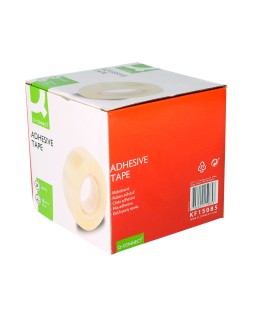 Cinta adhesiva q-connect transparente 33 m x 12 mm encelofanada