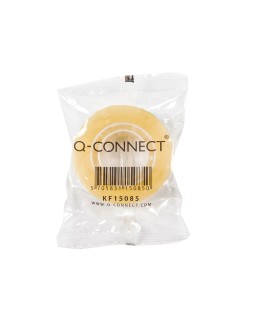 Cinta adhesiva q-connect transparente 33 m x 19 mm encelofanada