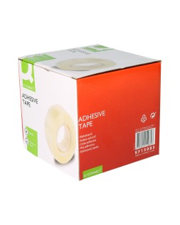Cinta adhesiva q-connect transparente 33 m x 19 mm encelofanada