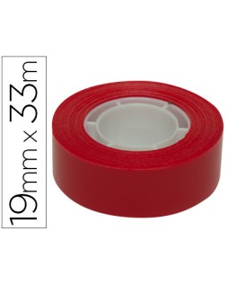 Cinta adhesiva apli 33 m x 19 mm color rojo