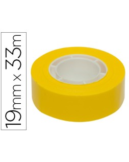 Cinta adhesiva apli 33 m x 19 mm color amarillo