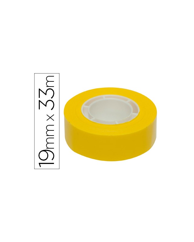 Cinta adhesiva apli 33 m x 19 mm color amarillo