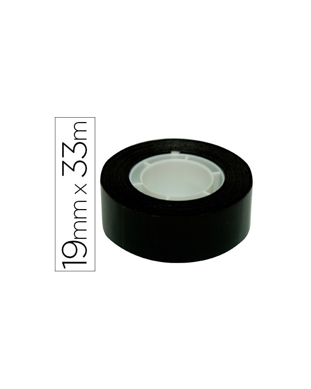Cinta adhesiva apli 33 m x 19 mm color negro