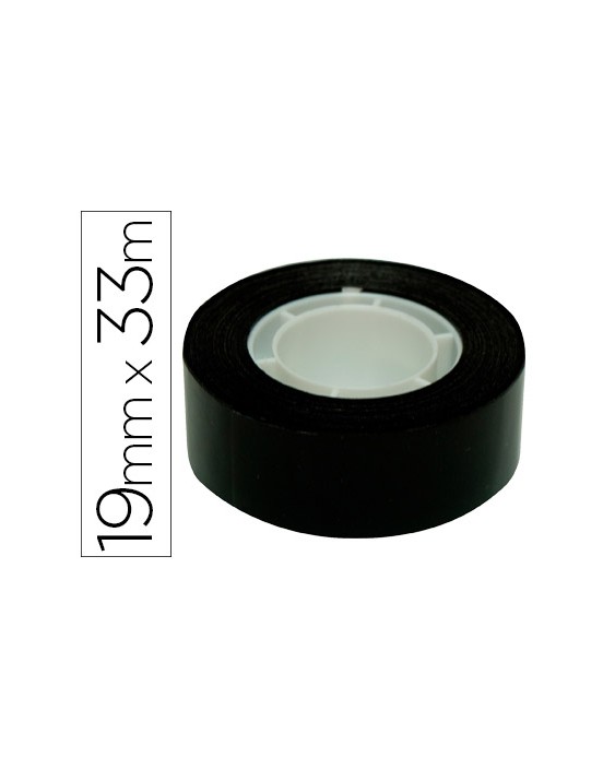 Cinta adhesiva apli 33 m x 19 mm color negro