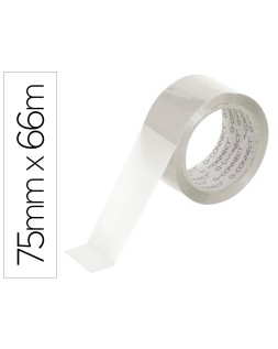 Cinta adhesiva q-connect polipropileno transparente 66 m x 75 mm para embalaje