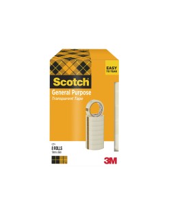 Cinta adhesiva scotch transparente 66 m x 19 mm pack de 8 unidades