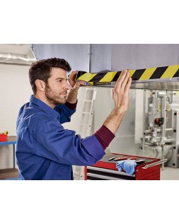 Cinta adhesiva tesa de seguridad amarilla y negra polipropileno 66 m x 50 mm