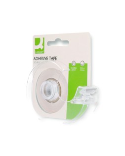 Cinta adhesiva q-connect doble cara 10 m x 12 mm en portarrollos