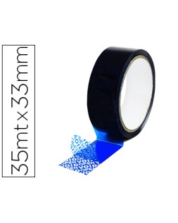Cinta seguridad q-connect precinto postal azul 35 m x 33 mm