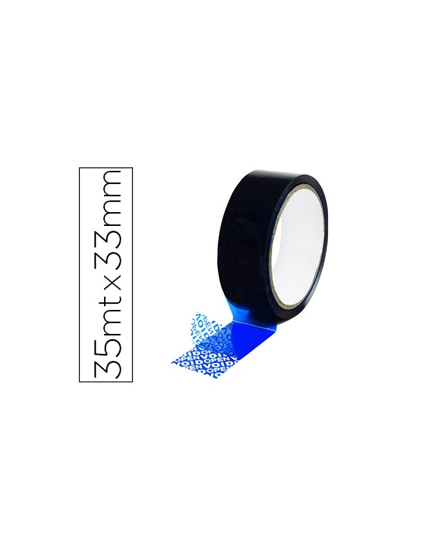 Cinta seguridad q-connect precinto postal azul 35 m x 33 mm