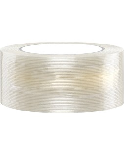 Cinta adhesiva q-connect monofilamentos transparente 50 m x 50 mm para embalaje