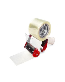 Cinta adhesiva q-connect monofilamentos transparente 50 m x 50 mm para embalaje