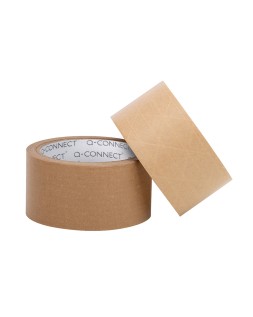 Cinta adhesiva q-connect kraft reforzado 50 m x 50 mm para embalaje