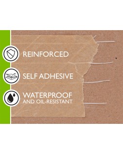 Cinta adhesiva q-connect kraft reforzado 50 m x 50 mm para embalaje
