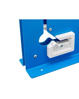 Maquina cierra bolsa q-connect metalica pintada color azul