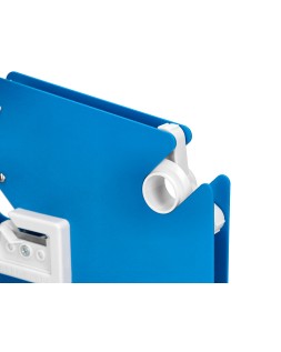 Maquina cierra bolsa q-connect metalica pintada color azul